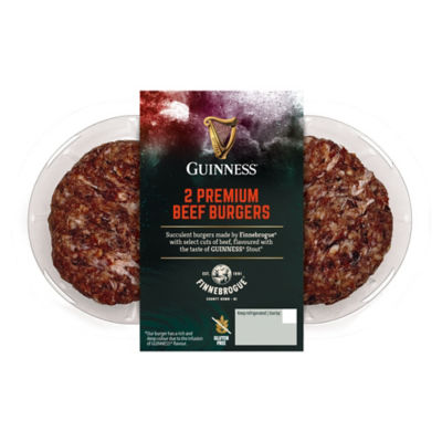 Guinness 2 Premium Beef Burgers 340g thumbnail 2