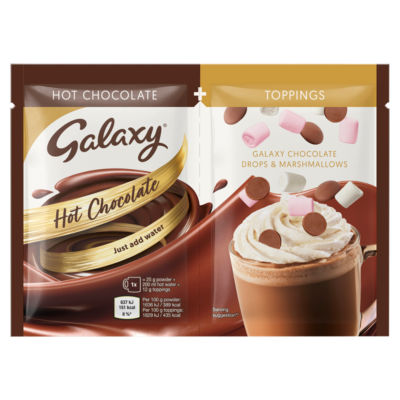 Hot Chocolate Toppings Galaxy Chocolate Drops & Marshmallows 37 g ((2 x 6g ) +25g) thumbnail 2