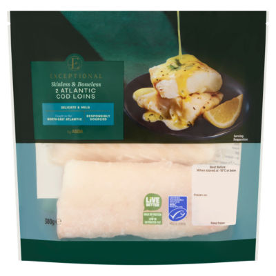 2 Skinless & Boneless Atlantic Cod Loins 300g thumbnail 2