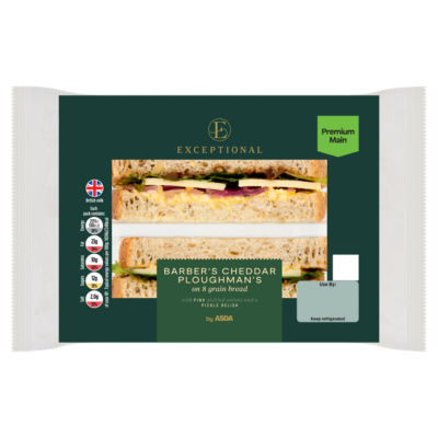 8 Barber's Cheddar Ploughman's On Grain Bread