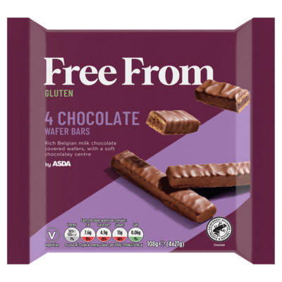 Free From by Chocolate Wafer Bars 108g (4 x 27g)