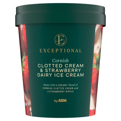 Cornish Clotted Cream & Strawberry Dairy Ice Cream 500ml
