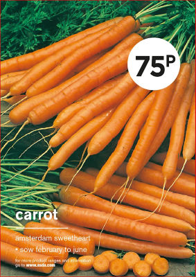 ASDA Grow Your Own Carrot Amsterdam 2 Sweetheart Vegetable Seeds