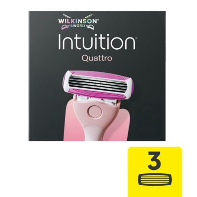 Wilkinson Sword Intuition Quattro Women's Razor Blade Refills x 3