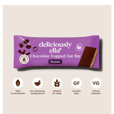 Raisin Chocolate Topped Oat Bars 3 x 50g thumbnail 3