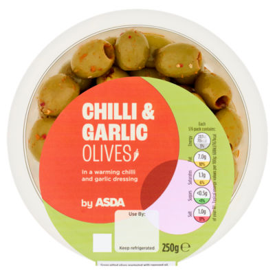 Chilli & Garlic Olives 250g