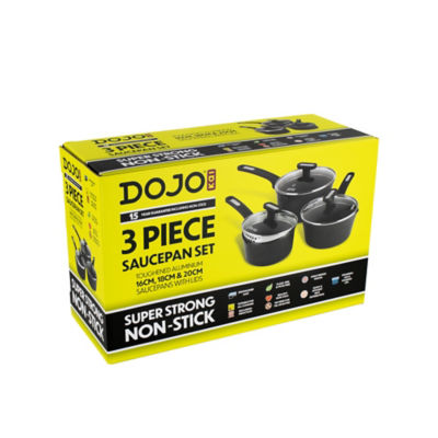 Dojo Kai 3 Piece Saucepan Set with Strainer Lids thumbnail 2