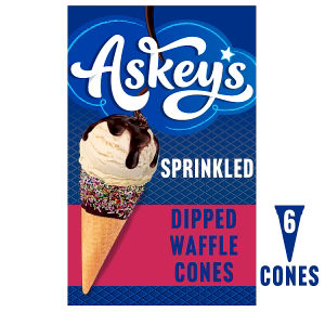The Deluxe Waffle 6 Sprinkled Dipped Cones