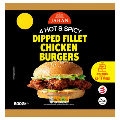 4 Hot & Spicy Dipped Fillet Chicken Burgers 600g thumbnail 2