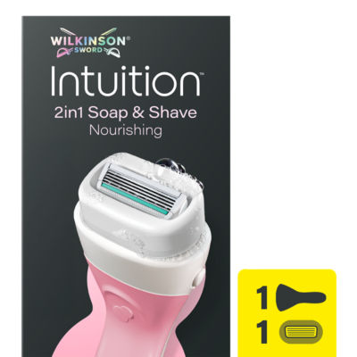 Intuition 2in1 Soap & Shave Nourishing Women's razor + 1 Blade Refill thumbnail 2