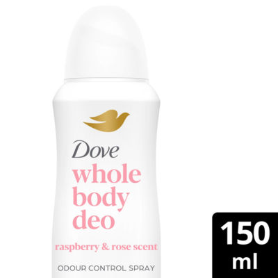 Dove Raspberry & Rose Whole Body Deodorant Spray 48h Odour Control 150ml