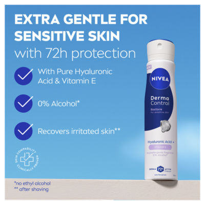 NIVEA 72h Derma Control Restore Anti-Perspirant Spray 250ml 250ML thumbnail 4