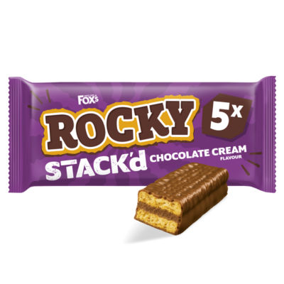 Biscuits Rocky STACK'd Chocolate Cream Flavour Biscuit Bars 5 Bars Multipack 125g thumbnail 2