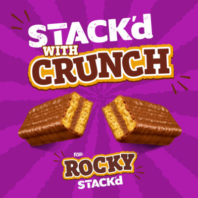 Biscuits Rocky STACK'd Chocolate Cream Flavour Biscuit Bars 5 Bars Multipack 125g thumbnail 3
