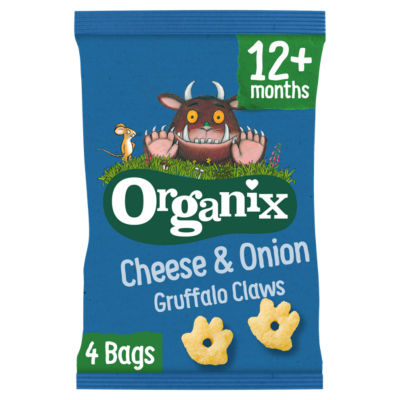 Organix Cheese & Onion Gruffalo Claws Toddler Snacks Multipack 12 months
