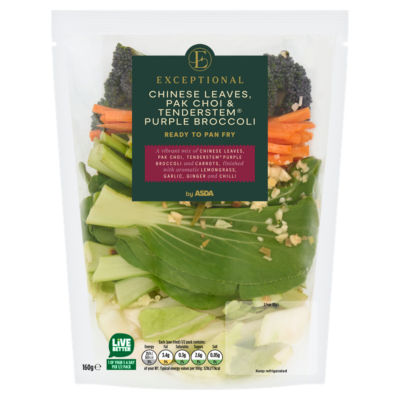 Chinese Leaves, Pak Choi & Tenderstem Purple Broccoli 160g
