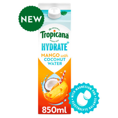 Hydrate+ Refreshing Mango With Coconut Water Juice Drink 850ml