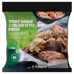 Sticky Garlic & Italian Style Cheese Chicken Wings 600g