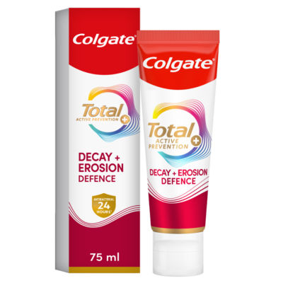 Colgate Total Active Prevention+ Decay + Erosion Defence Toothpaste 75ml