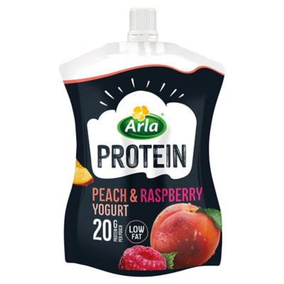 Arla Protein Peach & Raspberry Yogurt Pouch 200g