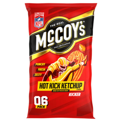 Hot Kick Ketchup Multipack Crisps 6 Pack thumbnail 2