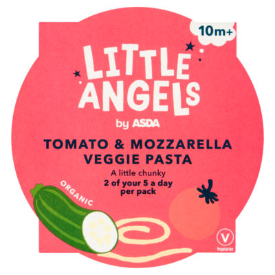 Little Angels by Organic Tomato & Mozzarella Veggie Pasta 10m+ 190g thumbnail 2