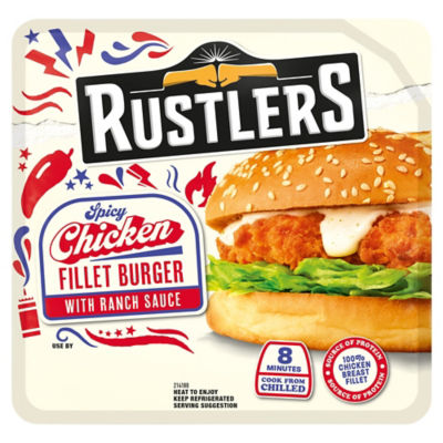 Rustlers Spicy Chicken Fillet Burger 159g