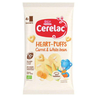 Heart-Puffs Carrot & White Bean 10+ months 4 x 7g (28g) thumbnail 2