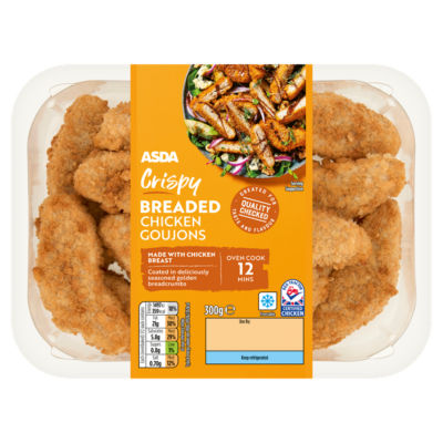 Crispy Breaded Chicken Goujons 300g