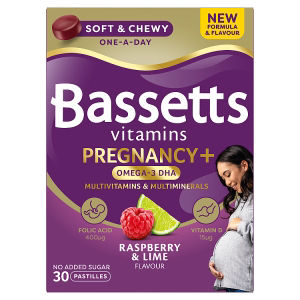 Vitamins Pregnancy+ Raspberry & Lime Flavour 30 Pastilles One-A-Day thumbnail 2