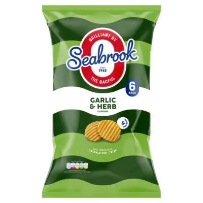 Garlic & Herb Flavour the Original Crinkle Cut Crisp 6 x 25g