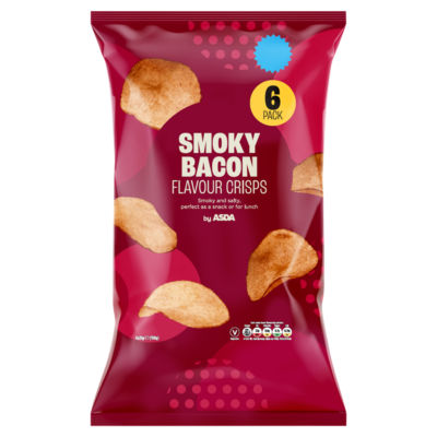 Smoky Bacon Flavour Crisps 6 x 25g (150g) thumbnail 2