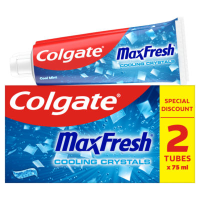 Max Fresh Cooling Crystals Toothpaste 75ml x2