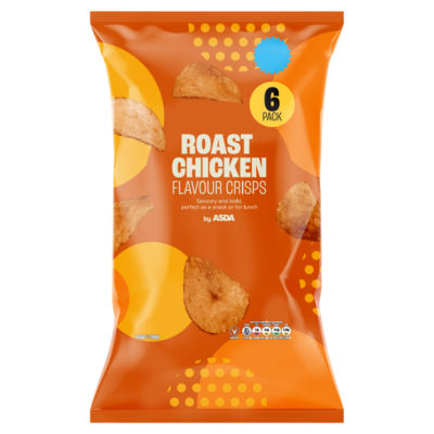Roast Chicken Flavour Crisps 6 x 25g (150g)