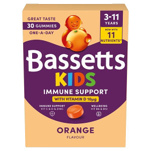 Kids Immune Support Orange Flavour 30 Gummies 3-11 Years One-A-Day