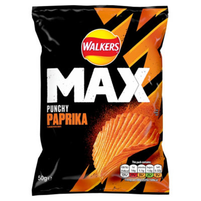 Walkers MAX Punchy Paprika Crisps 50g