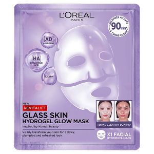 L'Oreal Paris Revitalift Glass Skin Hydrogel Glow Mask, Korean Skincare Inspired Face Masks, 1pc thumbnail 2