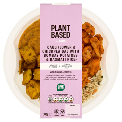 Plant Based by Plant Based Cauliflower & Chickpea Dal with Bombay Potatoes & Basmati Rice 380g thumbnail 2