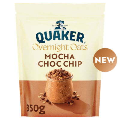 Quaker Overnight Oats Mocha Choc Chips 350g