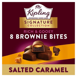Mr Kipling Signature collection 8 Rich & Gooey salted caramel Brownie Bites