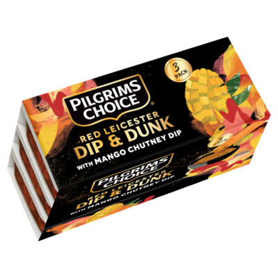 Red Leicester Dip & Dunk with Mango Chutney Dip 3 x 52g thumbnail 2