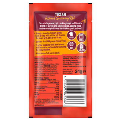 SCHWARTZ RUBS OF THE WORLD SWEET & SMOKY TEXAN SEASONING RUB thumbnail 3