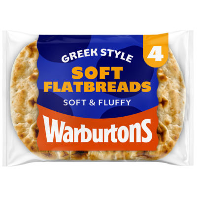 4 Greek Style Soft Flatbreads