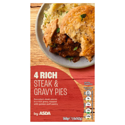 Rich Steak & Gravy Pies 568g (4 x 142g) thumbnail 2