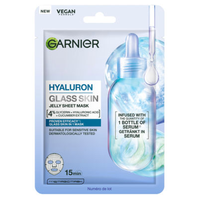 Hyaluron Glass Skin Jelly Sheet Mask, 4% [Glycerin, Hyaluronic Acid, Cucumber Extract]