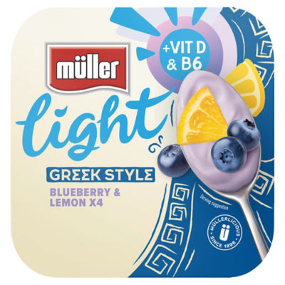 Light Greek Style Blueberry & Lemon 4 x 115 (460g) thumbnail 2