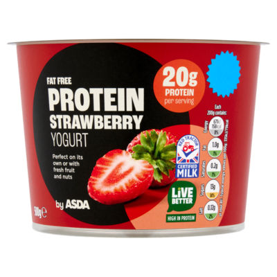 Fat Free Protein Strawberry Yogurt 500g thumbnail 2