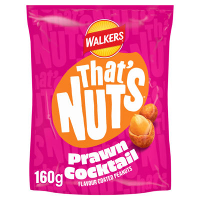 That’s Nuts Walkers Prawn Cocktail Sharing Coated Peanuts 160g thumbnail 2