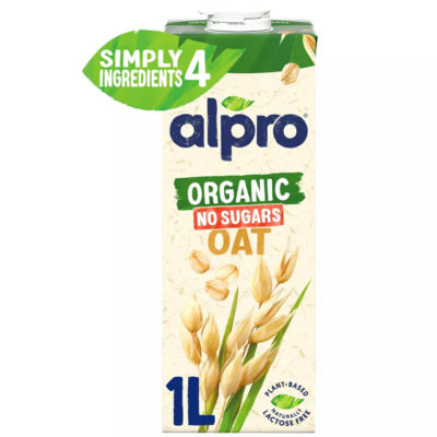 Alpro Organic No Sugars Oat Drink Plant Based 1L