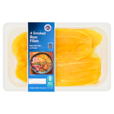 4 Smoked Basa Fillets 480g